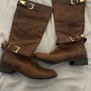 Steve Madden Brown Leather Knee-High Boots